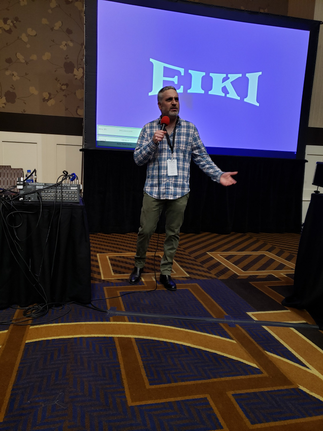 Eric Roth answering a question about how he got started in the music industry. His (paraphrased) pro-tip: Luck brings opportunity, but you always have to be ready to pounce on it.